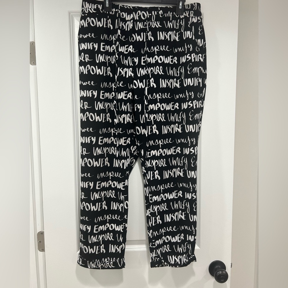 Empower Black and White Women's Cropped Pants